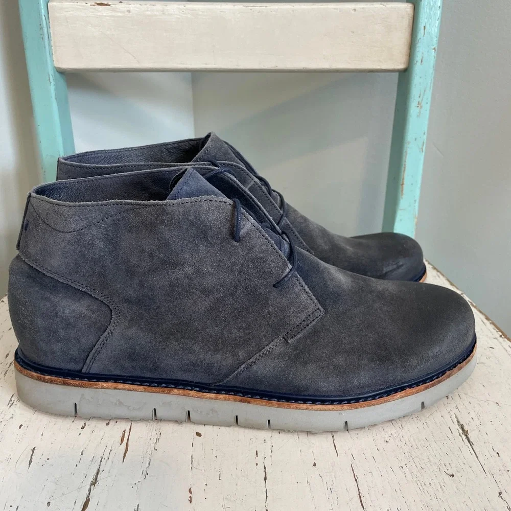 Tsubo Mens 11.5 Suede Chukka Boots Navy Blue XL Extralight Sole 1002827-DKNV